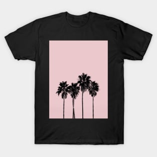 Tropical landscape palms, Pink, Nature print T-Shirt